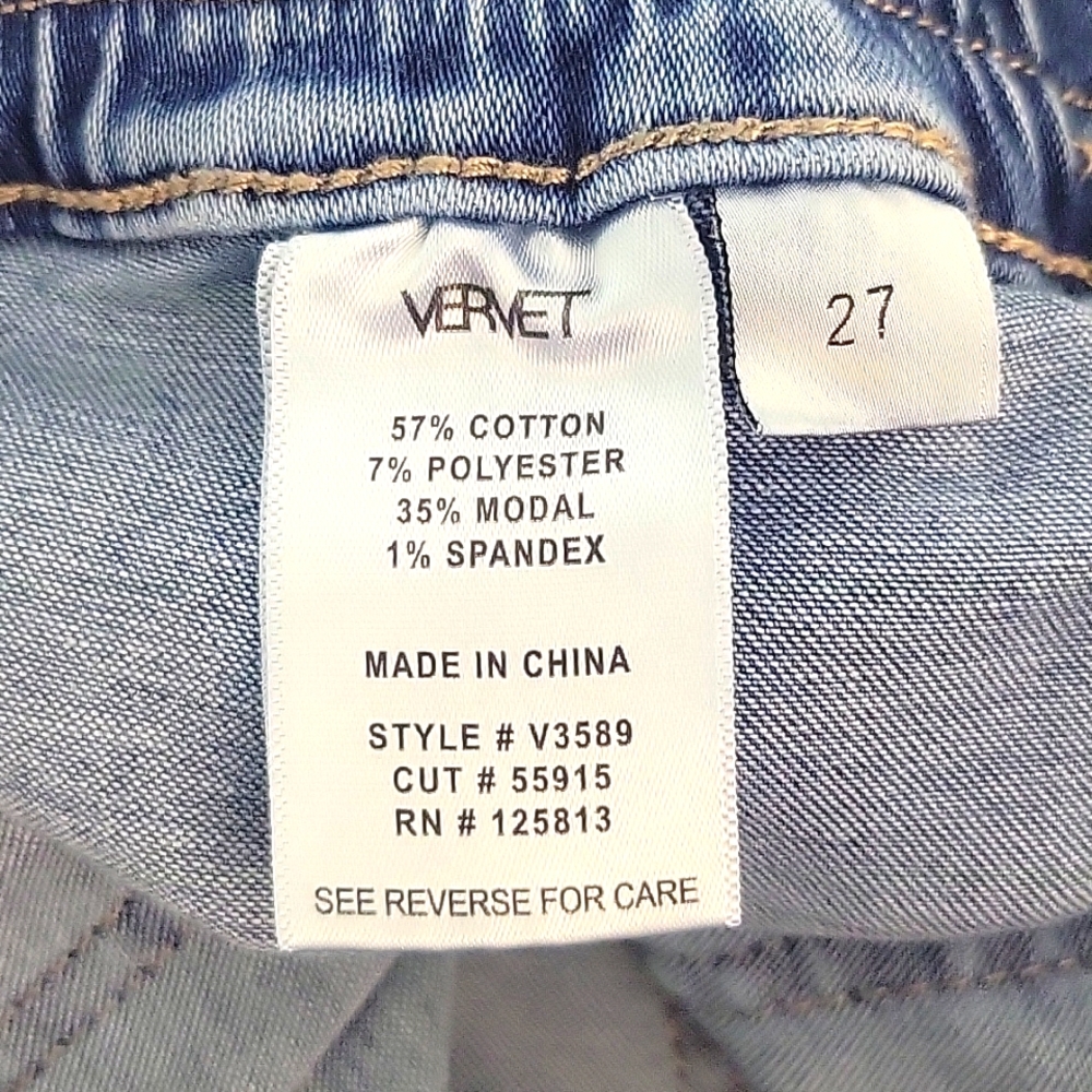 Vervet High Rise Double Cuffed Baggy Wide Jeans - Picture 7 of 8